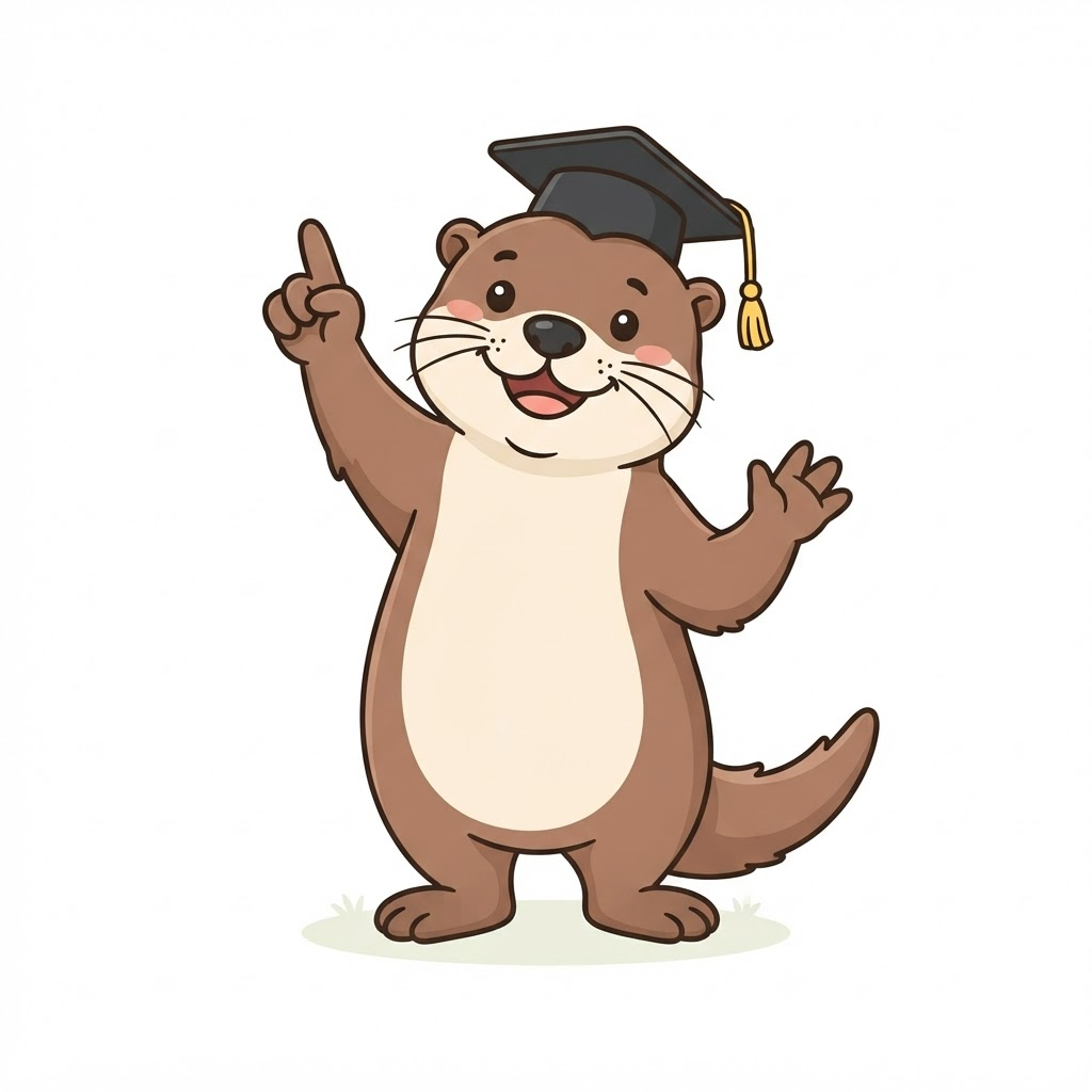 Troy the Otter mascot cheering you on
